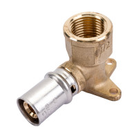 Короткий угольник с креплением STOUT 1/2х16 прессовой SFP-0018-001216 RG008S9C4NI3S2