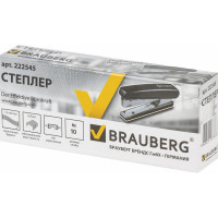 Степлер BRAUBERG №10 Nero, черный, 222545