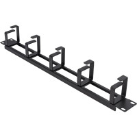 Органайзер NIKOMAX 19", 1U, кольца 40мм 2шт. NMC-OK400H-1U-BK-2