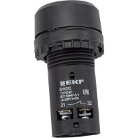 Кнопка с фиксацией EKF SW2C-11 желтая NO+NC 10 шт. PROxima sw2c-11f-y