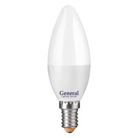 Лампа светодиодная General Lighting Systems GLDEN-CF-12-230-E14-4500, 12Вт, 950Лм, 230В, цоколь E14, колба CF (свеча), 4500К - нейтральный белый свет 649928