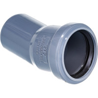 Канализационный отвод RTP 50 мм, 15 градусов, серый 36418