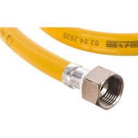 Подводка для газа СТМ ГАЗ ПВХ, 1/2", гайка-гайка, 150 см CGVF1215