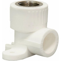 Угольник СТМ PP-R комбинированный, с креплением, внутренняя резьба DN 25х1/2 ПЛАСТ CPWF2512