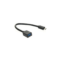 Кабель-адаптер VCOM USB 3.1 Type-C m - USB 3.0 A f, OTG, 1,5A, 5,0Gbps, 0,2m CU409