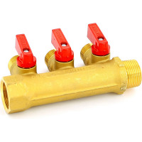 Коллектор Tiemme НВ 3/4', 3х1/2'х16 Н, 36 мм, с кранами 1820001