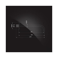 Встраиваемый настенный излив Elghansa SlimLine, 30х10 мм, длина 194 мм RS-8W