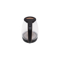 Стеклянный чайник Centek бежевый+кофе, 1.7 л CT-0056
