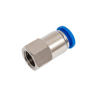 Фитинг цанговый прямой с внутренней резьбой 1/4F для трубки диаметром 10 мм SHPI PCF 10-R02