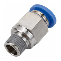 Фитинг цанговый прямой с наружной резьбой 1/8M для трубки диаметром 8 мм SHPI PC 08-R01