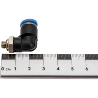 Фитинг цанговый угловой с наружной резьбой M6x1 для трубки диаметром 6 мм SHPI PL 06-M6