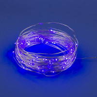 Светодиодная гирлянда Uniel ULD-S1000-100/SCB/3AA PURPLE IP20 DEW UL-00007187