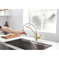 Смеситель для кухни Paulmark SIEGEN бронз/белый Si213111-BRw