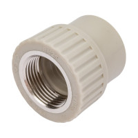 Муфта RTP PN25 комбинированная, внутренняя резьба, D32х1 мм, серая 10937