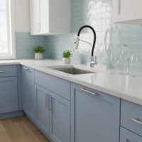 Смеситель для кухонной мойки FASHUN из нержавеющей стали, с гибким черным изливом A54112-7