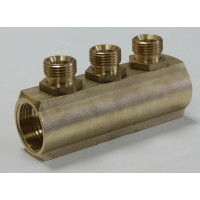 Коллектор ДТРД ВР 1 на 3 выхода НР 1/2, межосевое 35 мм 410331