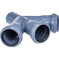 Канализационная крестовина АТЛАС ПЛАСТ 45 градусов, DN 50х50х50 SCE045000050