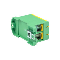 Силовая вводная двойная клемма EKF КСВ, 16-95 желто-зеленая PROxima plc-kvs2-16-95-y-green