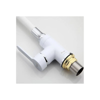 Смеситель для кухни FRAP 35к F4041 гибкий излив, гайка, боковая, белый 537591