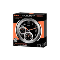 Светящиеся настенные метеочасы RST, плавный ход, d-25 см, сталь RST77731