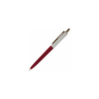 Подарочная шариковая ручка BRAUBERG Soprano синяя, серебристый корпус с бордовым, 0.5 мм 143485