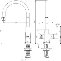 Смеситель для кухни Lemark Ursus с подключением к фильтру с питьевой водой LM7261BL