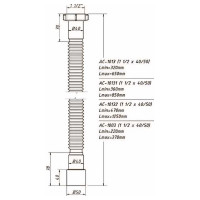 Гибкая труба ORIO 1 1/2x40/50 максимальная длина 850мм АС-10131