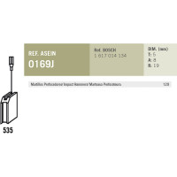 Комплект графитовых щеток 2 шт аналог BOSCH OEM 1617014134 Asein 0169J