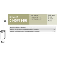 Комплект графитовых щеток 2 шт аналог BOSCH OEM 1617014122/AS Asein 1140J