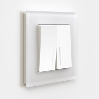 Двухклавишный выключатель WERKEL W1120161 с подсветкой белый матовый a059273