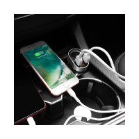 Автомобильное зарядное устройство Hoco Z29, порт прикуривателя, 2xUSB, черный 6957531092186