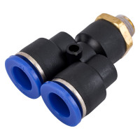 Фитинг цанговый У-образный наружная резьба 1/4", 12 мм Pegas pneumatic 5706