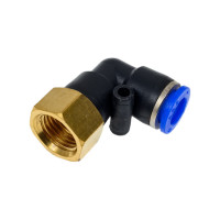 Фитинг Г- образный трубка 8 мм, резьба внутренняя 1/4" Pegas pneumatic 5905