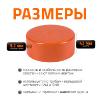 Крышка наружной канализации Ostendorf 110 мм 220630