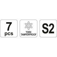 Наб. ключей YATO "ТОRХ TAMPER PROOF"Т9-Т30 YT-0562 37140562 092 1