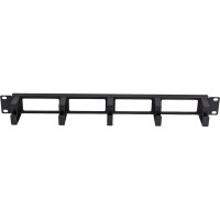 Органайзер NIKOMAX 19", 1U, кольца 40мм 2шт. NMC-OK400H-1U-BK-2