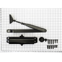 Доводчик DOORLOCK DL77N size 4/5 черный, крепежные размеры 162-168мм х 19мм 75543