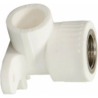 Угольник СТМ PP-R комбинированный, с креплением, внутренняя резьба DN 25х1/2 ПЛАСТ CPWF2512