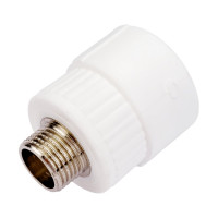 Комбинированная муфта СТМ ПЛАСТ PP-R, с наружней резьбой DN 32х1/2 CPSM3212