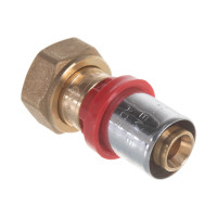 Муфта пресс-В TIEMME с накидной гайкой, плоская прокладка, 16x1/2" 1650034