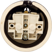 Керамическая розетка Interior Electric с/з, шоколад, серия АРБАТ РК004