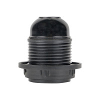 Карболитовый патрон EKF с кольцом Е27 черный PROxima LHC-E27-r-s