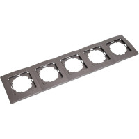 Рамка NILSON пятиместная антрацит Touran metallic 24160095