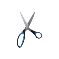 Ножницы BRAUBERG Office-Exper 216 мм, резиновые вставки, сине-черные, 3-х сторонняя заточка 231563