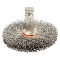 Щетка текстурная проволочная с адаптером 75 мм NORM HP-892