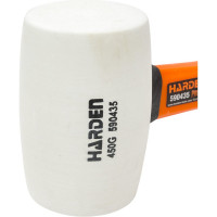 Резиновая белая киянка HARDEN фибергласовая ручка, 500 гр. 590435