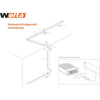 Коннектор питающий для магнитного шинопровода Wolta WML-SC/01B