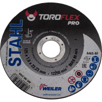 Круг отрезной по стали F41 125х1.6х22.23 мм, А46S-BF PRO TOROFLEX 4010352575268