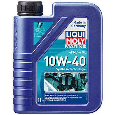 LIQUI MOLY НС-синт. мот.масло д/лодок Marine 4T Motor Oil 10W-40 CI-4/SL A3/B4/E7 1лМ 25012