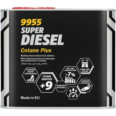 MANNOL SUPER DIESEL CETANE PLUS 500 мл. Присадка в дизельное топливо 9955